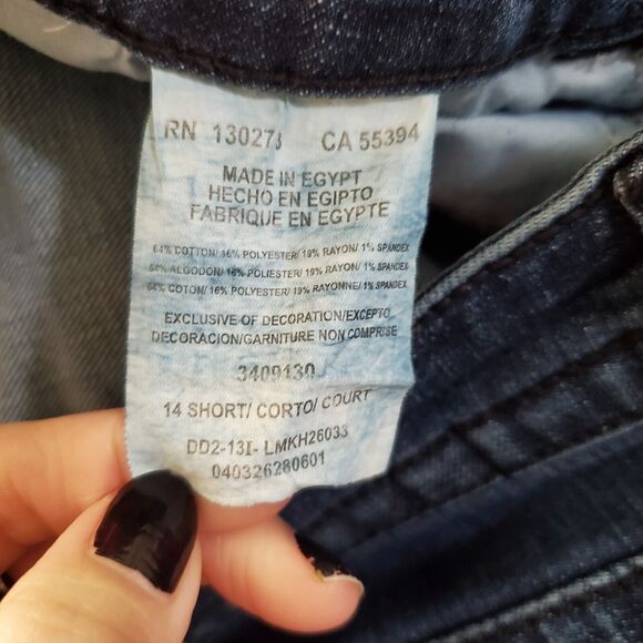 Lee Slender Secret Jeans Size 14S Velour Pockets Lower Waist Boot Cut Stretch - Picture 8 of 12